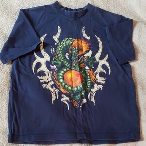 Kids Dragon Graphic T-Shirt - Blue